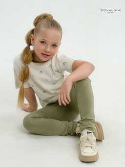 Костюм Мулан бордовые тюльпанчики-оливка - Sovalina фото 21