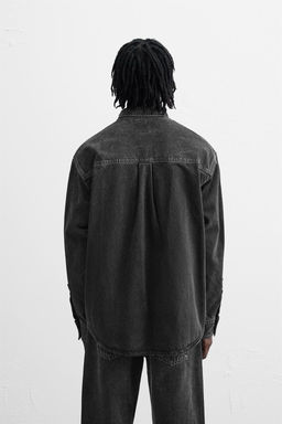 RELAXED FIT DENIM SHIRT - Zara фото 3