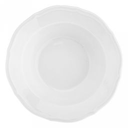 "Совершенство" Миска фарфоровая д130мм h36мм, 170мл, белый, рельефный декор, волнистый край (Китай)