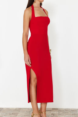 TRENDYOLMILLA Siyah Vucuda Oturan Dokuma Elbise TPRSS24EL00136 фото 21