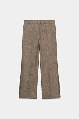 PANTAL?N CROPPED FLARE CON LANA ZW COLLECTION / Tostado - Zara фото 4