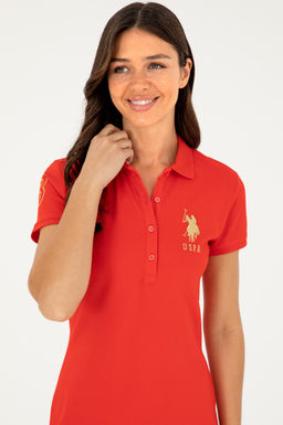 Женское красное трикотажное платье Неожиданная скидка в корзине - U.s. polo assn фото 2