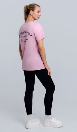 Арт. 21624 Костюм с лосинами 42-50 (5 шт) Цвет:верх- пудра, низ- черный