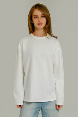 Арт. 12701/2 Лонгслив оверсайз 42-52 (6 шт) Цвет:молочный - Калинка фото 2