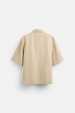 VISKOZ KETEN KARISIMLI GOMLEK - Zara фото 3