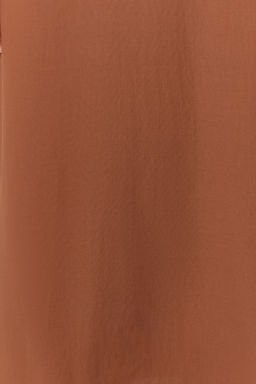 Kahverengi A Kesim Midi Dokuma Elbise TWOSS24EL00601