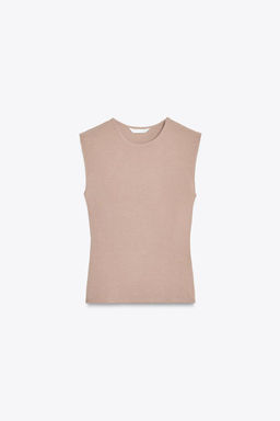 SLEEVELESS KNIT TOP - Zara фото 27