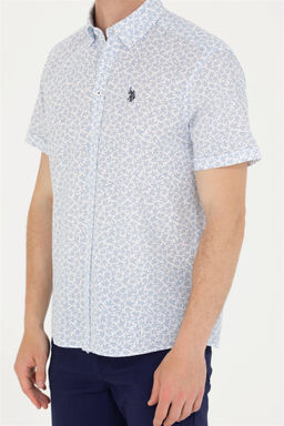 U. S. Polo Assn Мужская синяя рубашка с коротким рукавом - U.s. polo assn фото 13