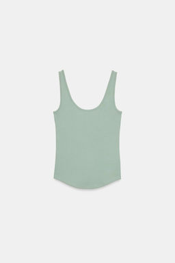 CAMISETA TIRANTES ALGOD?N / Verde / Azul - Zara фото 3