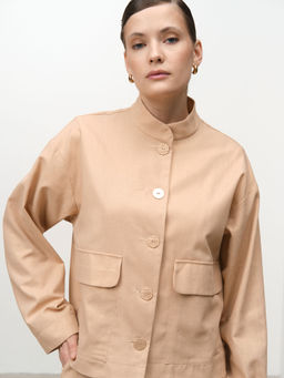 Бомбер из льна 4211892 золото