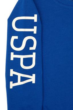 Erkek _ocuk Mavi Basic Bisiklet Yaka Sweatshirt - U.s. polo assn фото 3