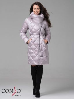 Conso/WL 180506 - silver lilak Женское пуховое пальто фото 4