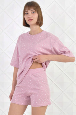 Арт. 9113 Пижама с шортами 42-50 (5 шт) Цвет:верх- бежевый, низ- бежевый - Калинка фото 4
