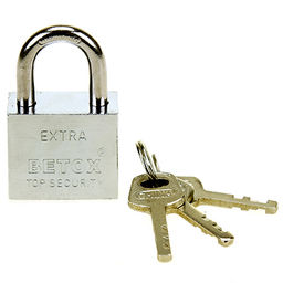 Замок навесной, стальной 30мм "EXTRA" "Betox", 30х50х14мм, 3 ключа, в блистере (Китай)