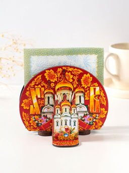 Набор пасхальный салфетница и подставка под зубочистки «Храм»