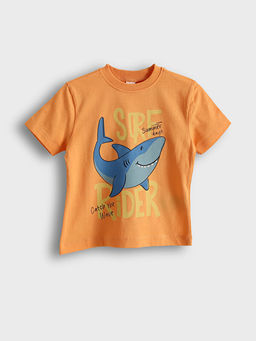 Bisiklet Yaka Bask?l? Erkek ?ocuk Ti??rt 2li