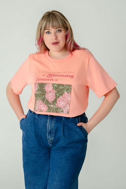 Арт. 3-1153 Футболка женская 50-58 (5 шт) Цвет:лососевый