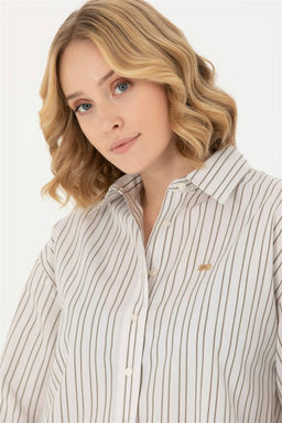 U. S. Polo Assn Женская рубашка с длинным рукавом Stone - U.s. polo assn фото 2