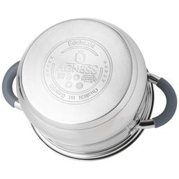 НАБОР КАСТРЮЛЬ AGNESS СО СТЕКЛ.КРЫШКАМИ 6ПР.1,7/2,6/3,5 Л. РАЗМЕР 16X9,5/18X11,5/20X12.5 СМ  фото 3