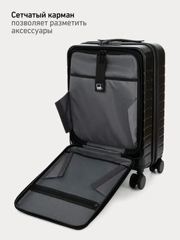 Чемодан для ручной клади JOGEL ESSENTIAL Carry on Spinner, черный фото 24