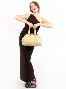 LACCOMA сумка Аурора-Y2005-желто-бежевый эко кожа хлопок фото 2