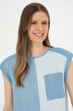 U. S. Polo Assn / Женская синяя джинсовая рубашка - U.s. polo assn фото 9