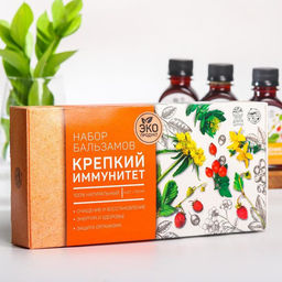 Набор безалкогольных бальзамов Крепкий иммунитет на травах горного Алтая, в пластиковой бутылке, 3 шт х110 мл. - Simaland фото 2