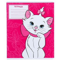 Цена за 10 шт. Тетрадь 12 листов, 5 видов МИКС, косая линия, Коты аристократы