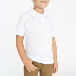 Футболка поло для мальчика белая 659 (104, 56)