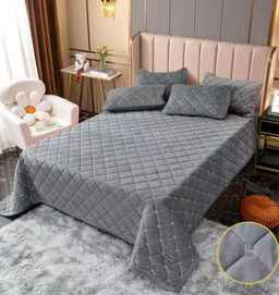 Покрывало Велюровое H 220х240 Серый