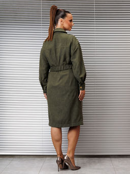 Платье Galean Style 989 хаки  фото 3