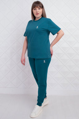 Арт. 2363 Костюм с брюками женский 50-58 (5 шт) Цвет:верх-зеленый кофе, низ-зеленый кофе - Калинка фото 2