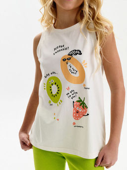 PELICAN, майка для девочек, Молочный  фото 3