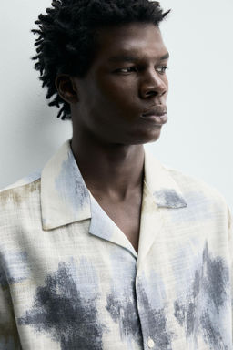 CAMISA FLUIDA ESTRUCTURA / Marr?n-Azul - Zara фото 6