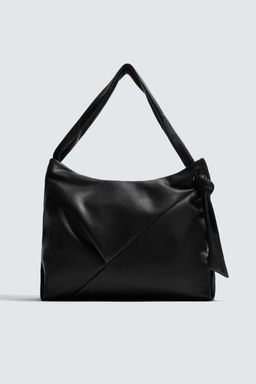 BOLSO SHOPPER PIEL / Negro - Zara фото 7