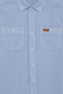 U. S. Polo Assn Синяя рубашка с длинным рукавом для мальчика - U.s. polo assn фото 6