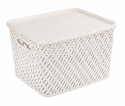 Корзина Плетенка (350*290*225) с крыш. бежев. М3552 - Альтернатива фото 3