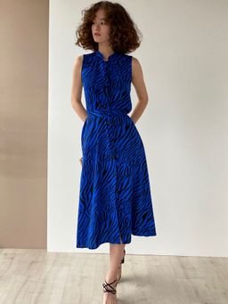 Платье, как из к/ф Красотка, синее с принтом - Martichelli фото 7