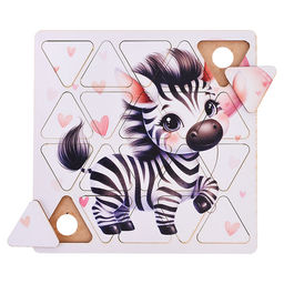 Пазлы малые Зебры 20см х 20см (древесный материал) - Задира фото 2