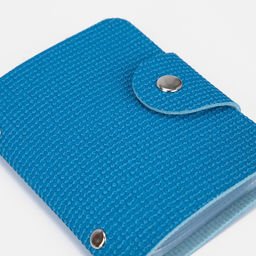 Визитница на кнопке, 24 карты, цвет голубой - Simaland фото 3