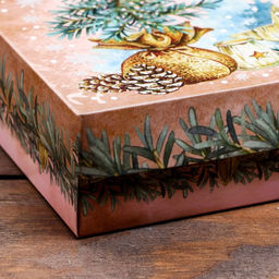 Коробка новогодняя подарочная складная «С Новым годом», 21×15×5.5 см