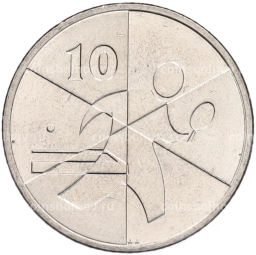 Монета 10 пенсов 2019 года Гибралтар Островные игры