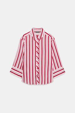 STRIPED SHIRT WITH TURN-UP SLEEVES - Zara фото 16