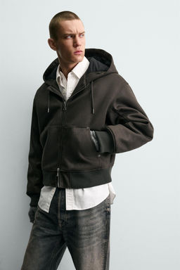 FAUX SUEDE QUILTED JACKET - Zara фото 6