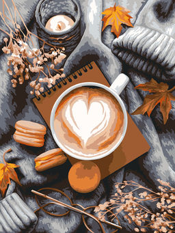 ФРЕЯ PNB/PM-154 Набор для раскрашивания по номерам 40 х 30 см За чашкой какао