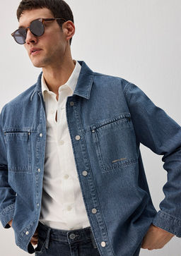 Bruce Edition Vintage Mavi Jean Gomlek