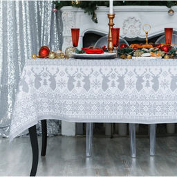 Скатерть Рождественские Елочки 110х146 см, 100% хлопок, 164 г/м2