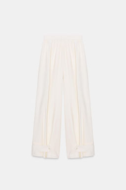 PANTAL?N FLUIDO BAJO AJUSTABLE SET / Blanco roto - Zara фото 7