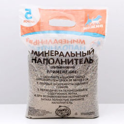 Наполнитель минеральный впитывающий Пижон для короткошерстных кошек, 5 л  фото 2