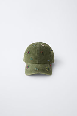 GORRA EFECTO LAVADO BORDADOS / Khaki